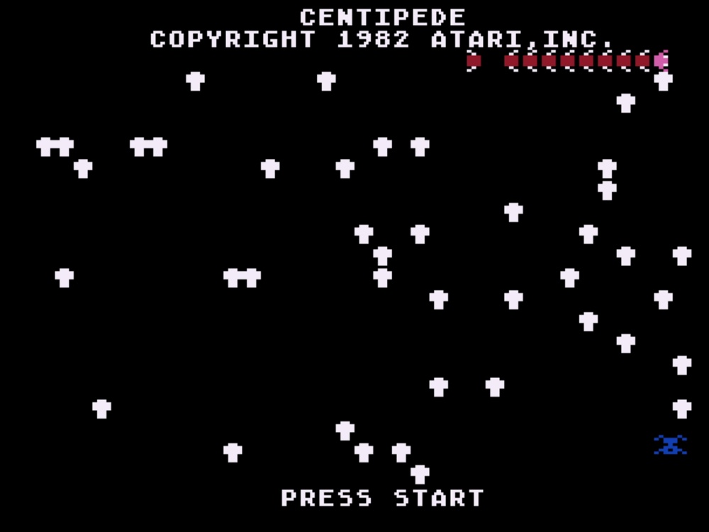 Title Screen of Centipede for Atari 8 Bit